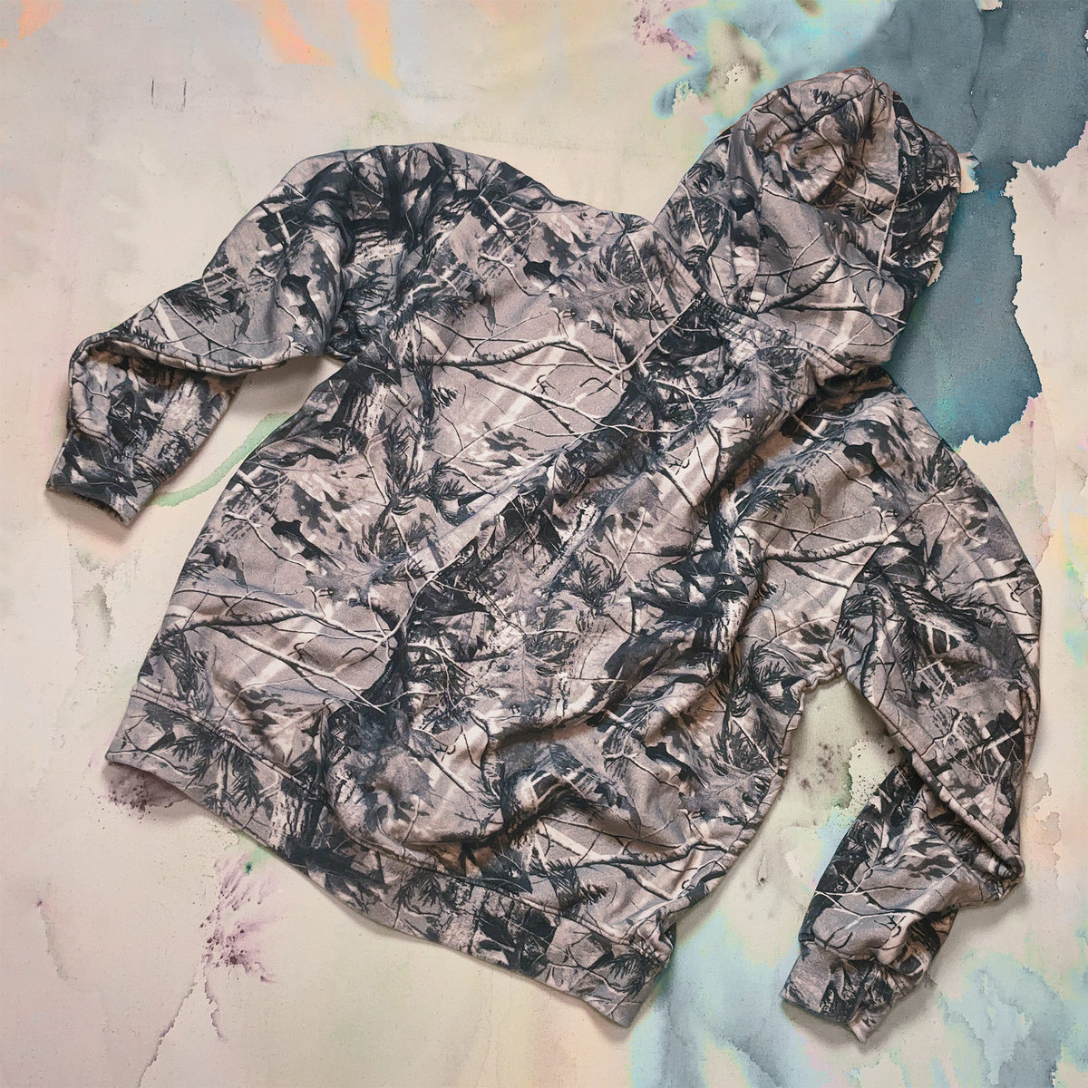 Defend Hoodie – Vintage Grey Camo