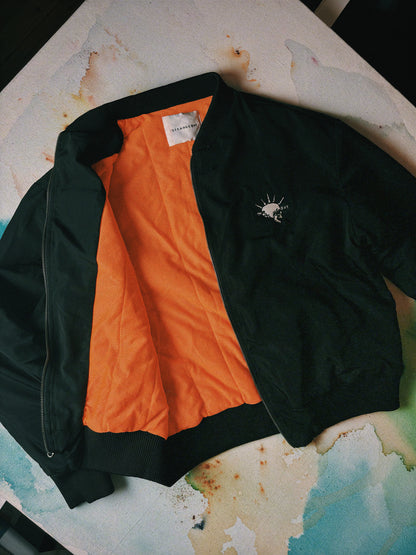 Defend Vintage Bomber – Embroidered Skull