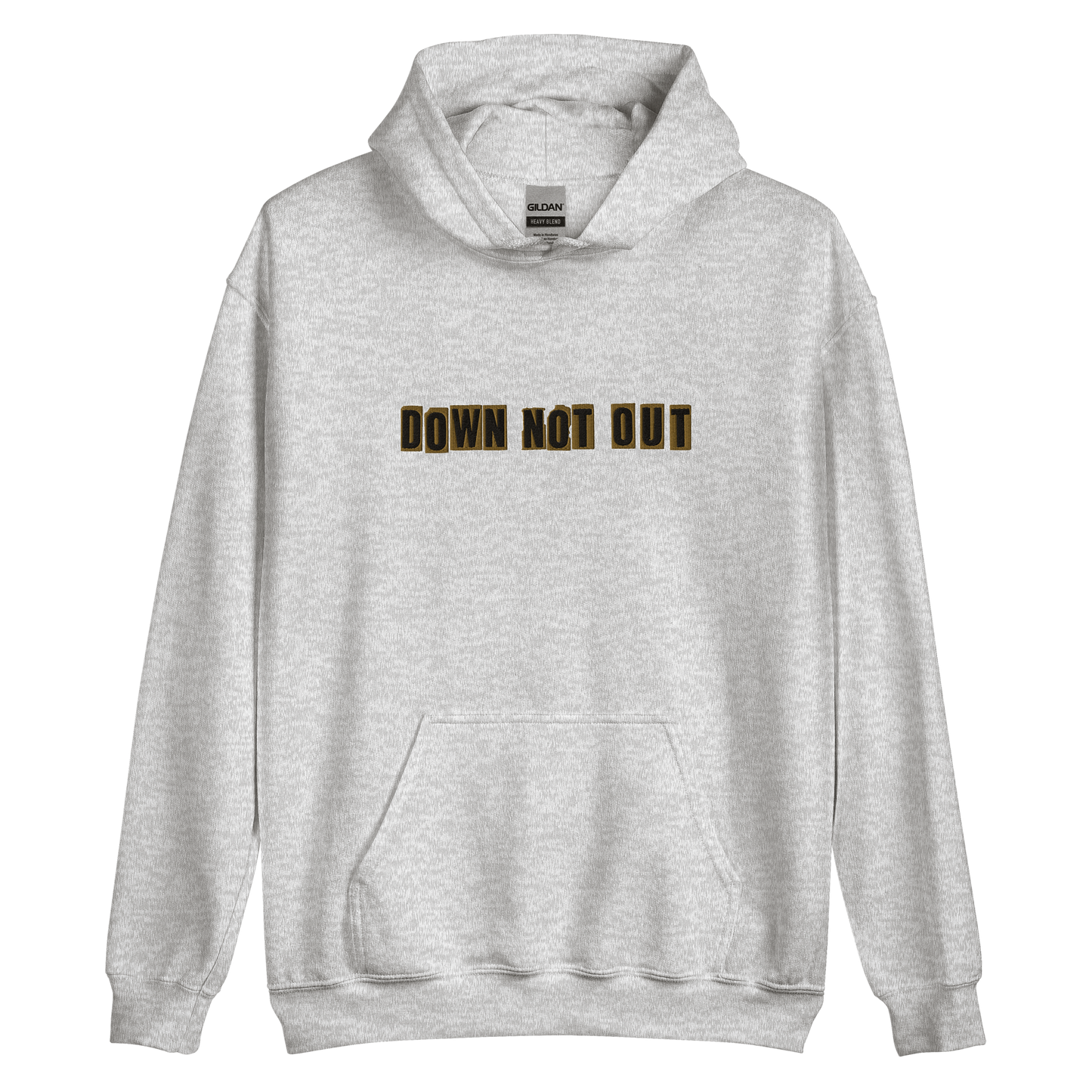 Down Not Out Hoodie – Front and Back
