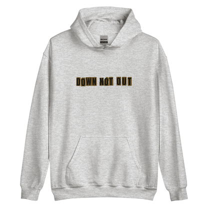 Down Not Out Hoodie – Front and Back