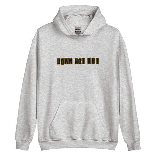 Down Not Out Hoodie – Front and Back