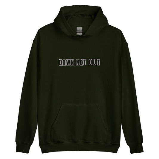 Down Not Out Hoodie – Front Embroidery