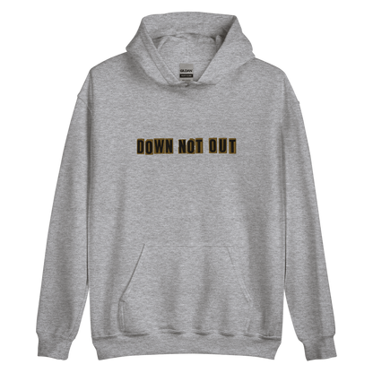Down Not Out Hoodie – Front and Back